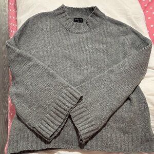 White Fox Boutique Gray Crew Neck Sweater